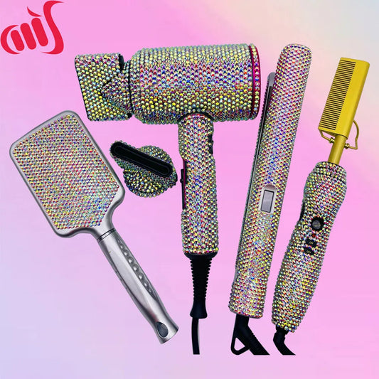 4 Piece Hair Tools Set Crystal Glamour Kit